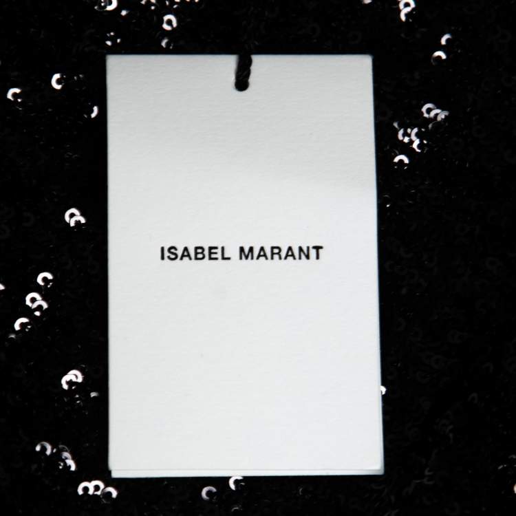 Pre Owned Isabel Marant Black Sequined Shorts M   