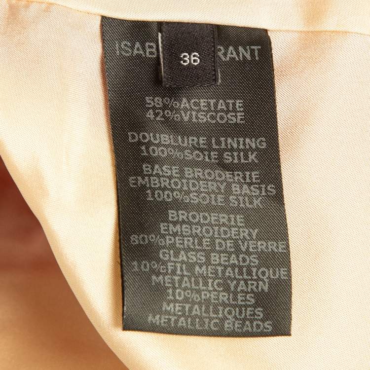 Pre Owned Isabel Marant Orange Embellished Crepe Mini Skirt S