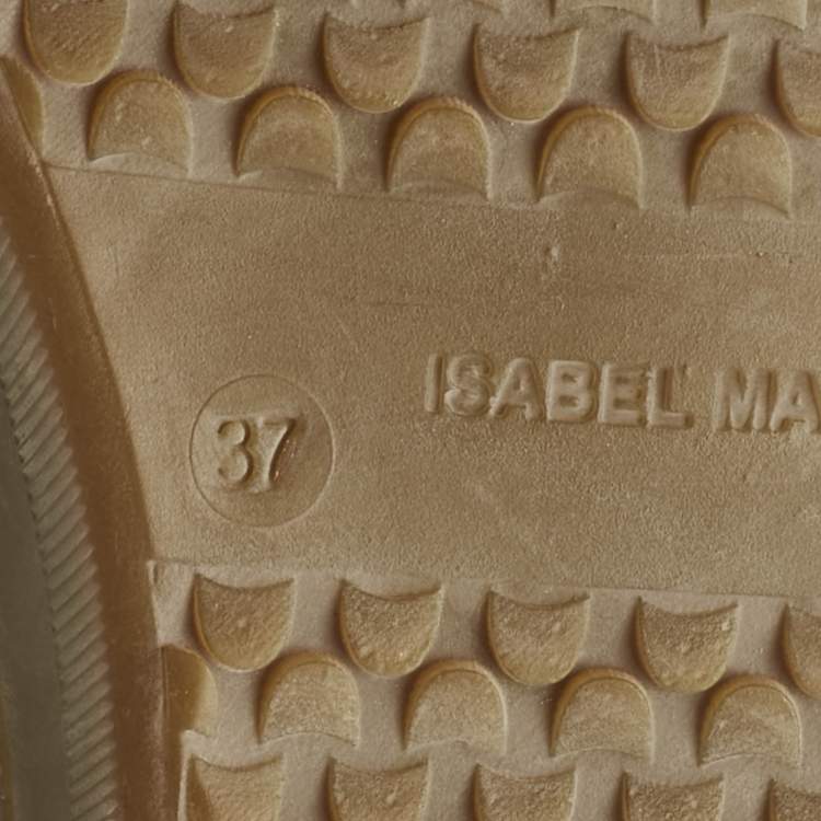 Pre Owned Isabel Marant Beige Faux Fur and Leather Nowles Snow Boots Size 37