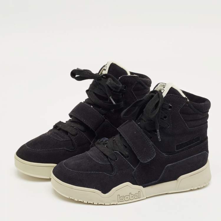 Pre Owned Isabel Marant Navy Blue Suede Alsee Sneakers Size 35