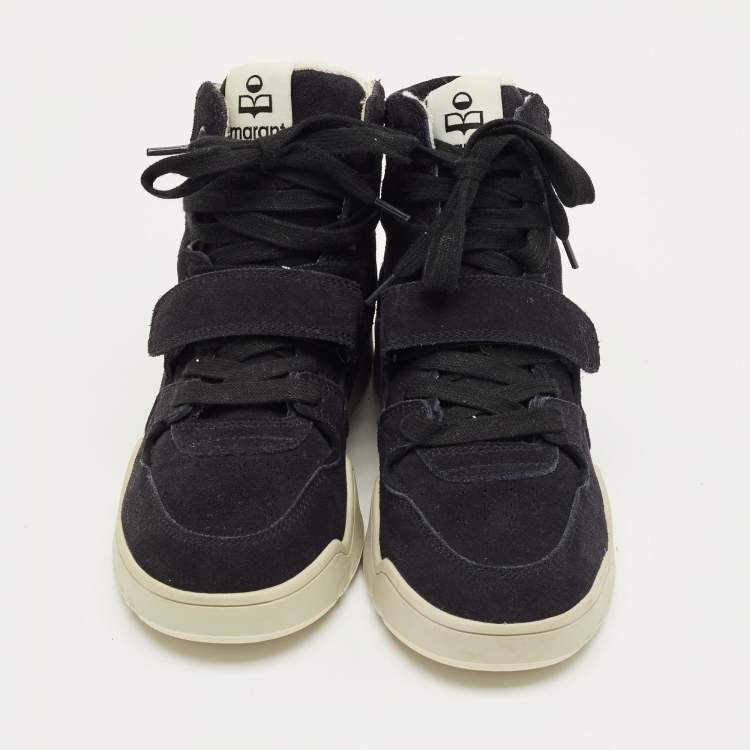 Pre Owned Isabel Marant Navy Blue Suede Alsee Sneakers Size 35