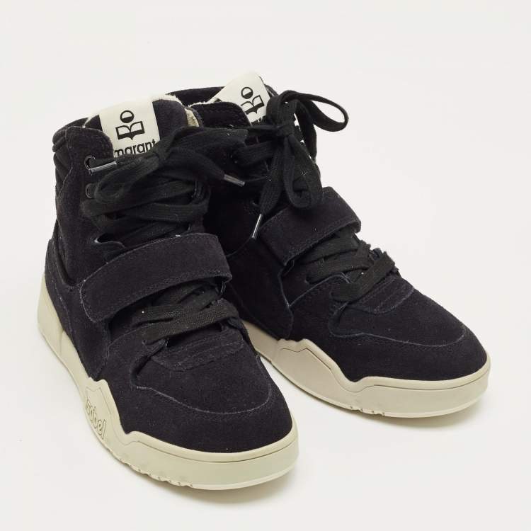 Pre Owned Isabel Marant Navy Blue Suede Alsee Sneakers Size 35