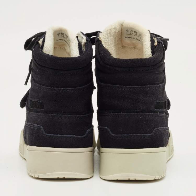 Pre Owned Isabel Marant Navy Blue Suede Alsee Sneakers Size 35
