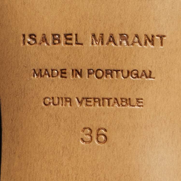 Pre Owned Isabel Marant Black Suede Dernee High Ankle Length Boots Size 36