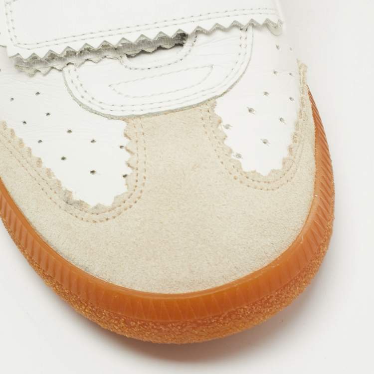 Pre Owned Isabel Marant Tricolor Perforated Leather and Suede Beth Sneakers Size 38