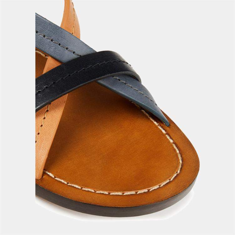 Pre Owned Isabel Marant Leather Strappy Flat Sandals 36