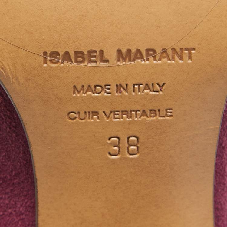 Pre Owned Isabel Marant Pink Suede and Canvas knee Length Boots Size 38