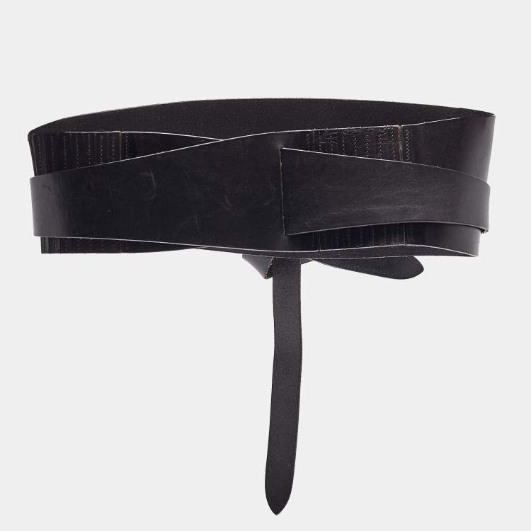 Pre Owned Isabel Marant Black Leather Waist Belt XS