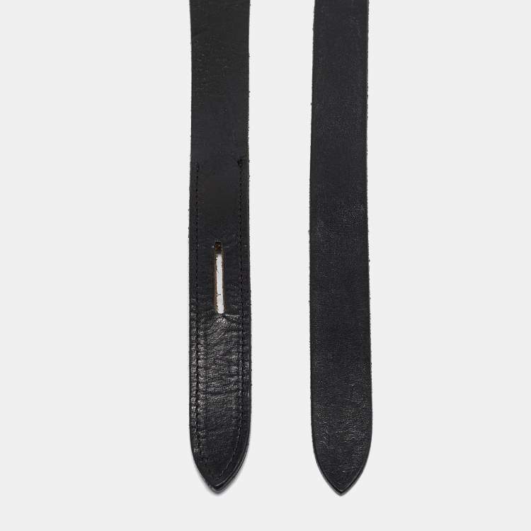 Pre Owned Isabel Marant Black Leather Waist Belt XS