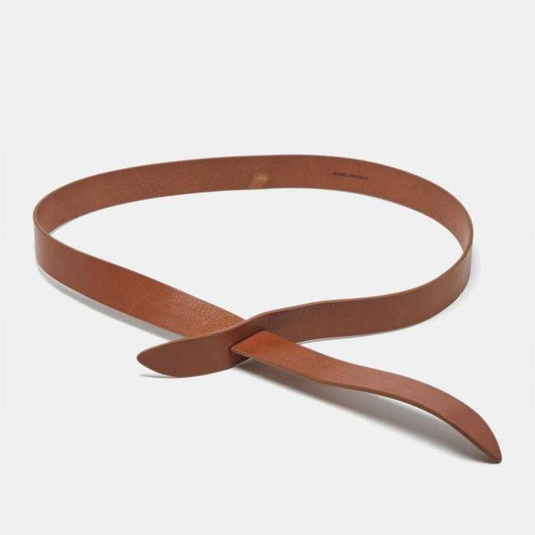 Pre Owned Isabel Marant Lecce L Waist Belt Brown Leather