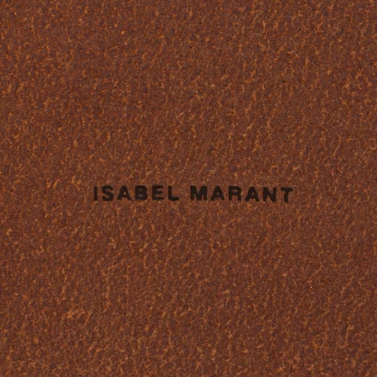 Pre Owned Isabel Marant Tan Leather Wide Double Wrap Belt M