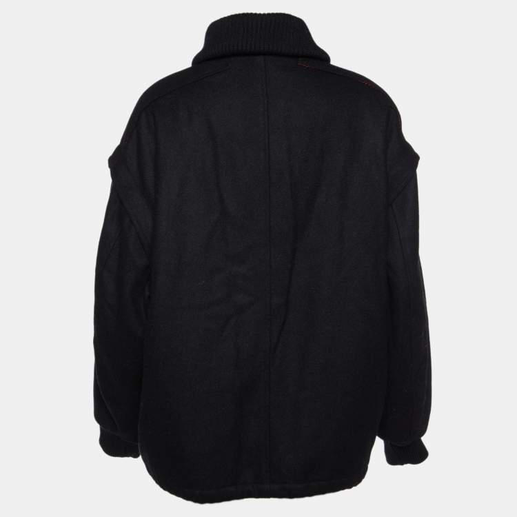 Pre Owned Isabel Marant Black Wool Detachable Sleeves Palmeira Convertible Jacket S