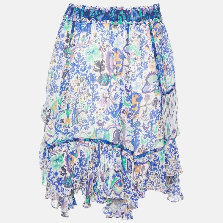 Pre Owned Isabel Marant Multicolor Print Crepe Viviane Skirt S