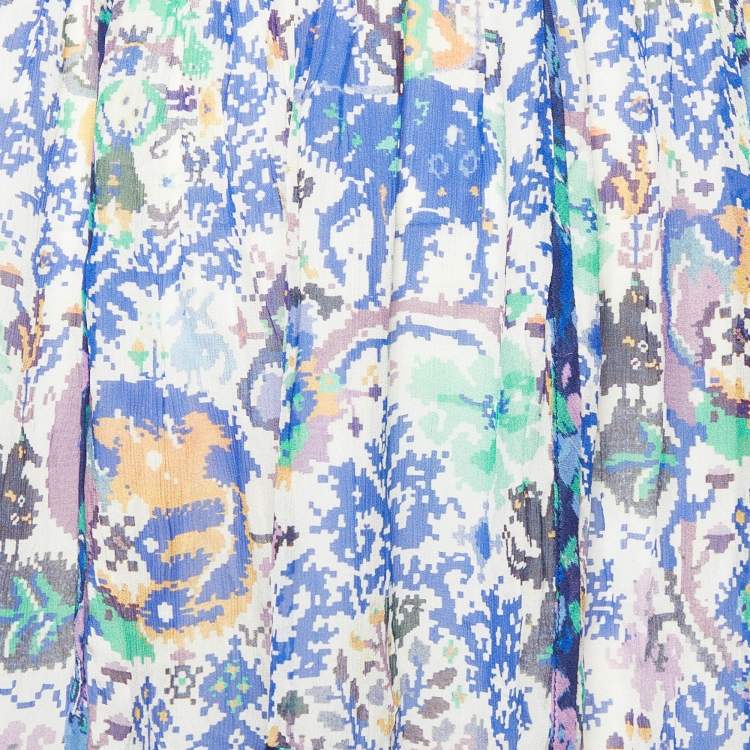 Pre Owned Isabel Marant Multicolor Print Crepe Viviane Skirt S