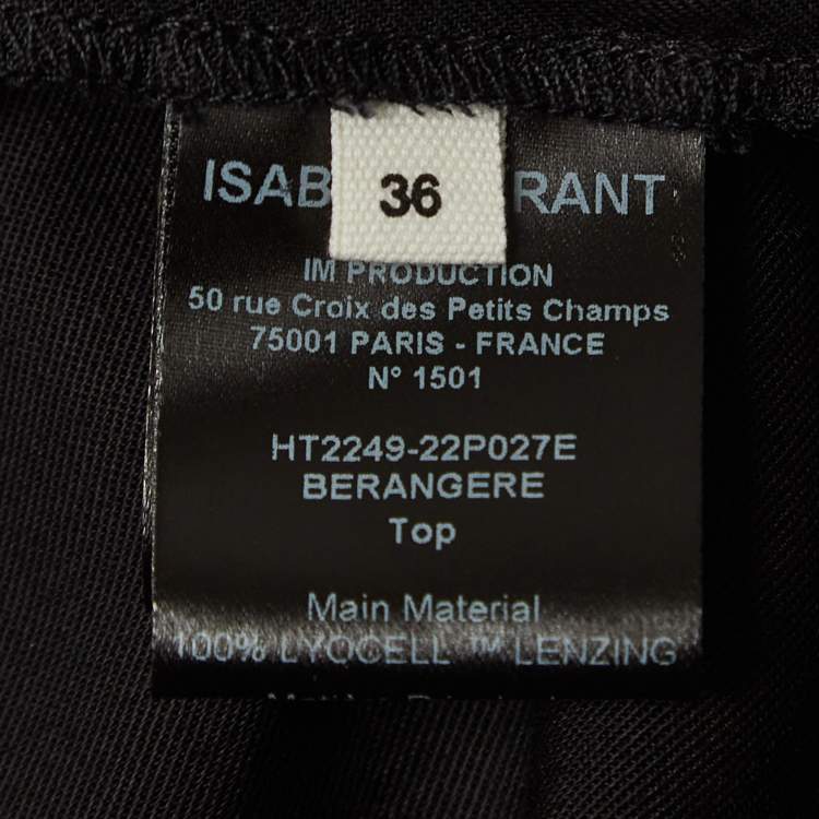 Pre Owned Isabel Marant Black Lyocell Berangere Blouse S