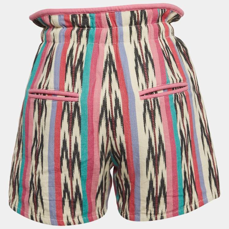 Pre Owned Isabel Marant Pink Inima Ikat Jacquard Shorts M
