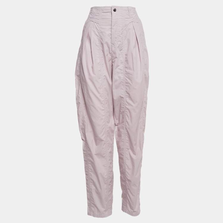 Pre Owned Isabel Marant Light Purple Cotton Pleated Trousers M