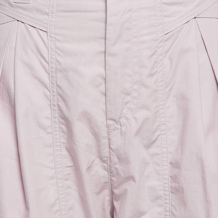 Pre Owned Isabel Marant Light Purple Cotton Pleated Trousers M