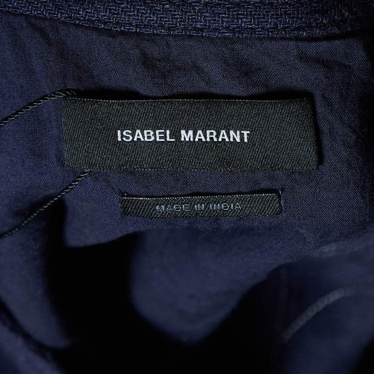 Pre Owned Isabel Marant Faded Night Blue Silk Jumpsuit S