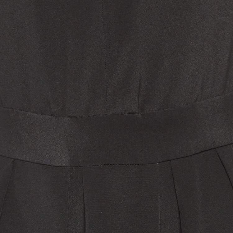 Pre Owned Isabel Marant Black Embellished Silk Tie-Up Waist Dress M