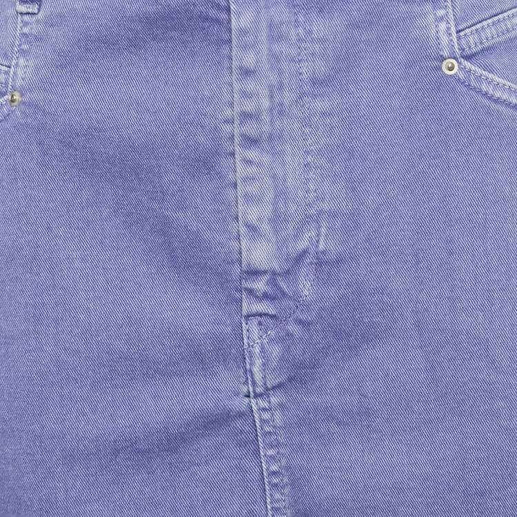 Pre Owned Isabel Marant Purple Denim Mini Skirt L