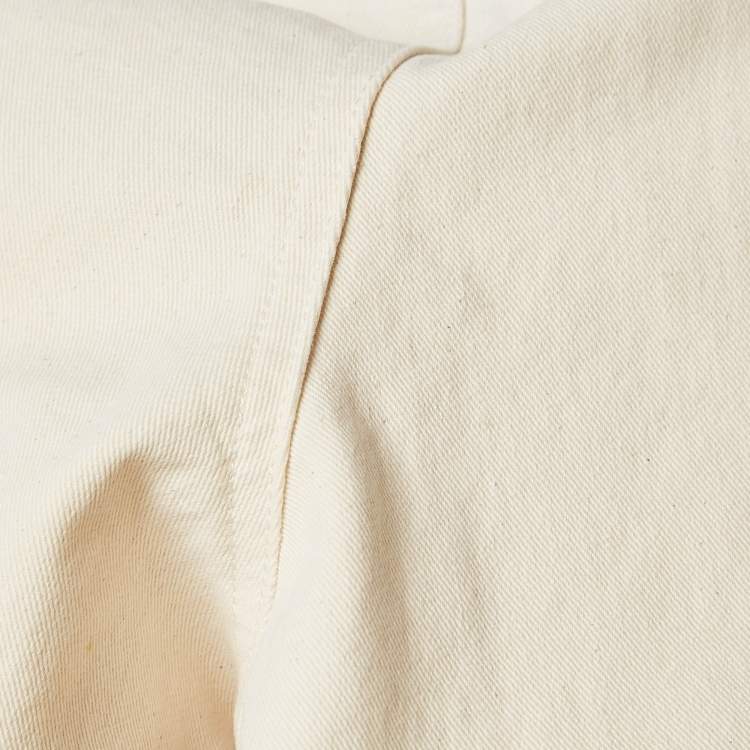 Pre Owned Isabel Marant Beige Cotton Drill Wide-Leg Jeans S Waist 27"