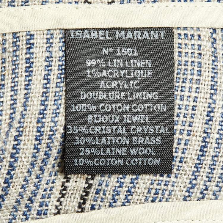 Pre Owned Isabel Marant Beige Embellished Linen Jacket S
