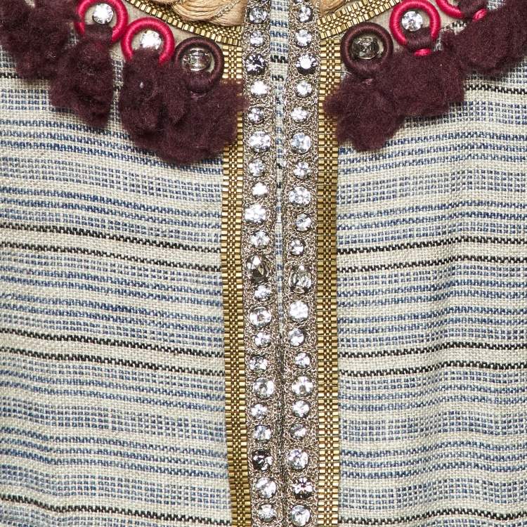 Pre Owned Isabel Marant Beige Embellished Linen Jacket S