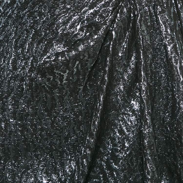 Pre Owned Isabel Marant Metallic Silk Blend Mini Skirt M
