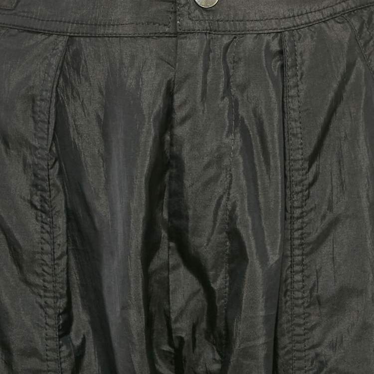 Pre Owned Isabel Marant Black Nylon Adjustable Waist Trousers S
