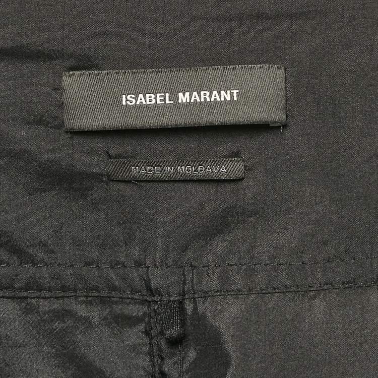 Pre Owned Isabel Marant Black Nylon Adjustable Waist Trousers S