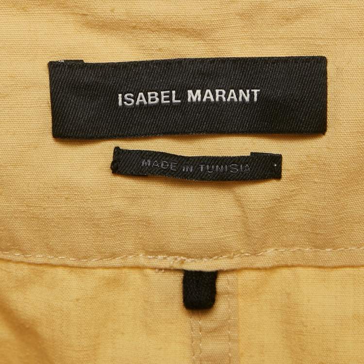 Pre Owned Isabel Marant Yellow Cotton Belted Shorts M
