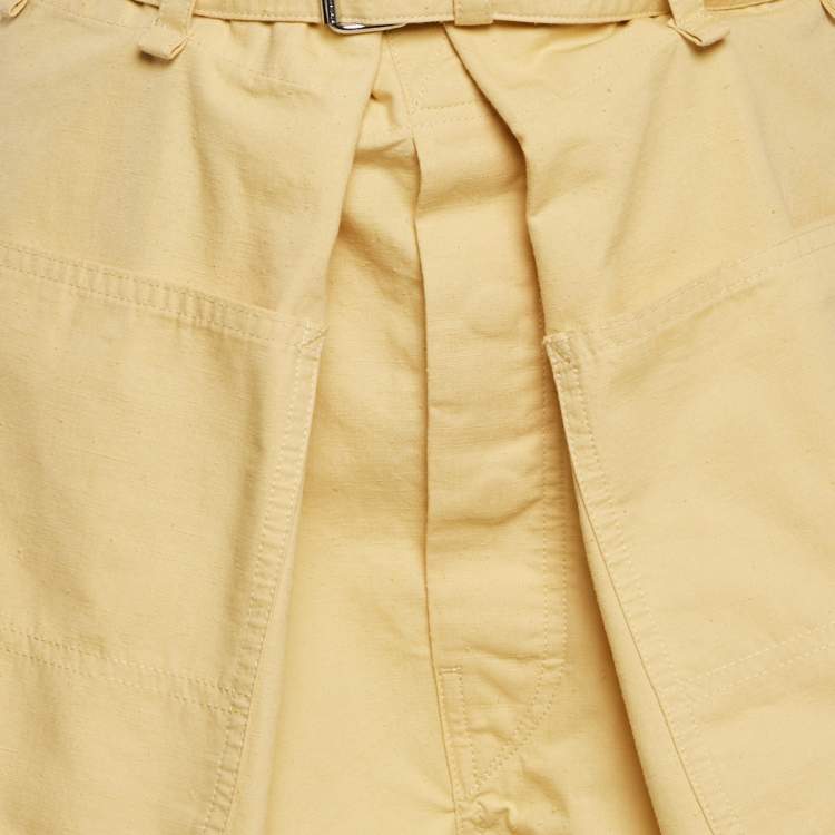 Pre Owned Isabel Marant Yellow Cotton Belted Shorts M