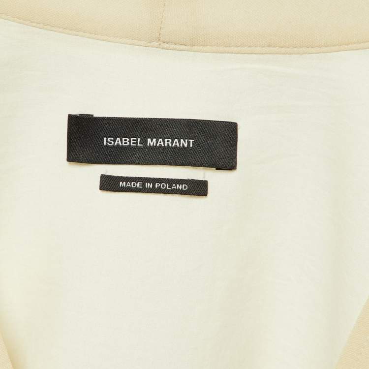 Pre Owned Isabel Marant Beige Cotton Blend Button Front Blouse S 