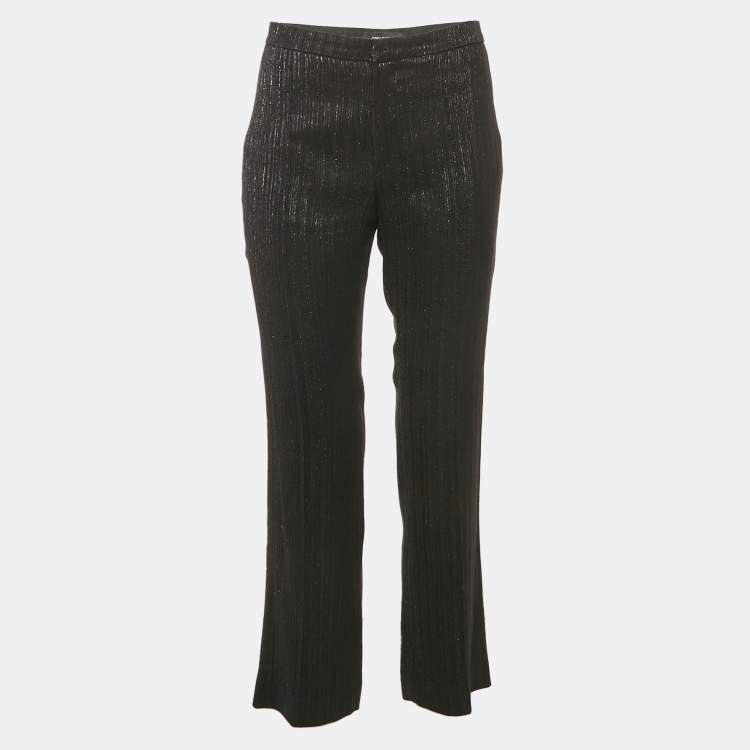 Pre Owned Isabel Marant Black Lurex Trousers M