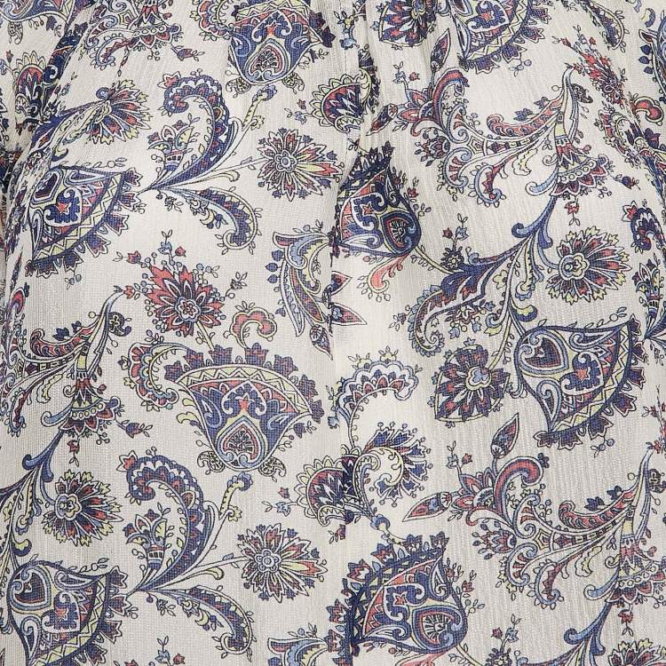 Pre Owned Isabel Marant Multicolor Silk Ruffled Top S