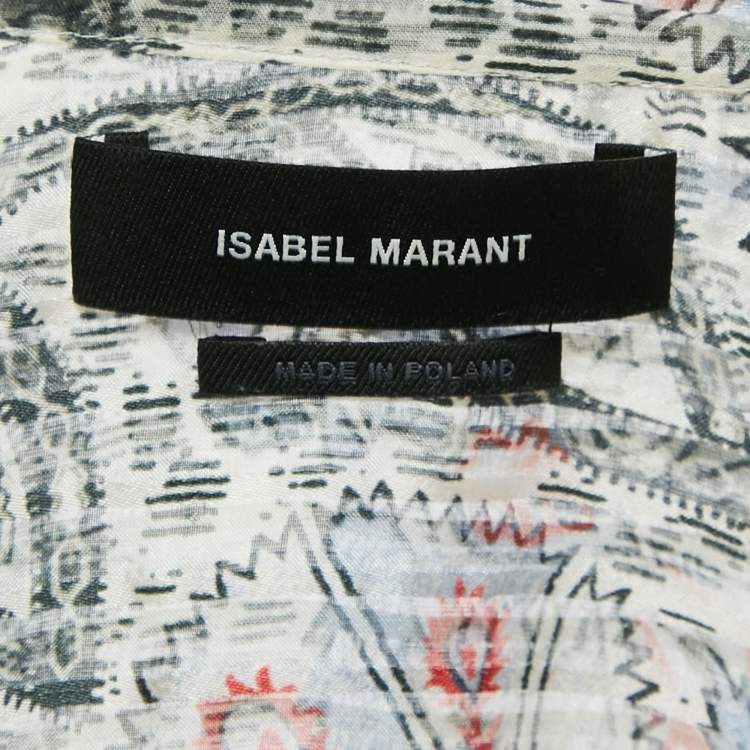 Pre Owned Isabel Marant Multicolor Printed Silk Blouse M