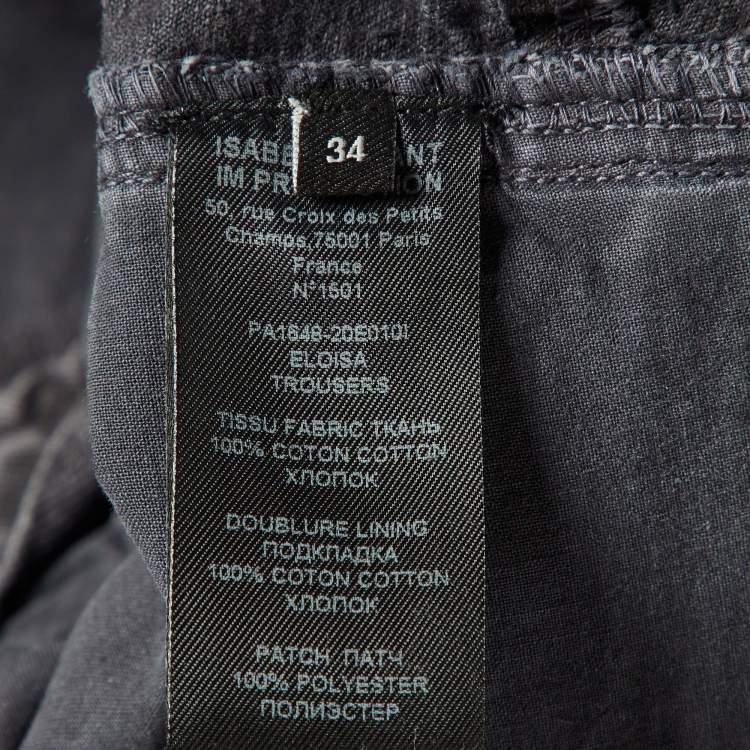 Pre Owned Isabel Marant Grey Denim Eloisa Paneled Boyfriend Jeans S/Waist 28"