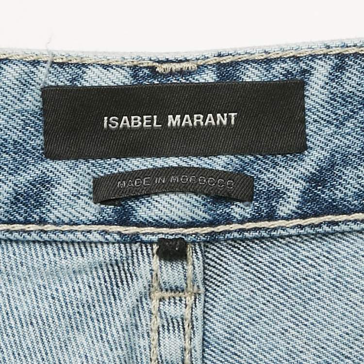 Pre Owned Isabel Marant Blue Washed Denim Jeans M Waist 30"