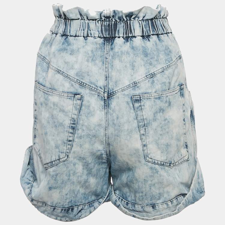 Pre Owned Isabel Marant Blue Denim High Waist Shorts S