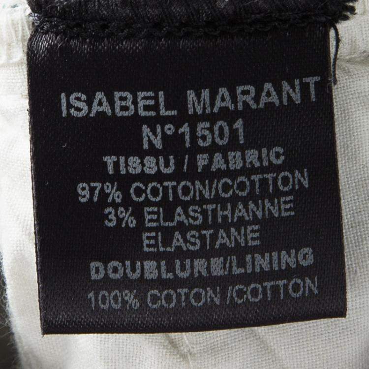 Pre Owned Isabel Marant Multicolor Chevron Printed Denim Hot Pants S