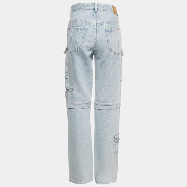 Pre Owned Isabel Marant Blue Denim Cargo Jeans L Waist 34"