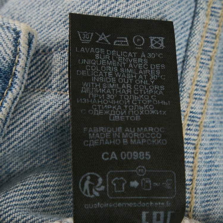 Pre Owned Isabel Marant Blue Denim Cargo Jeans L Waist 34"