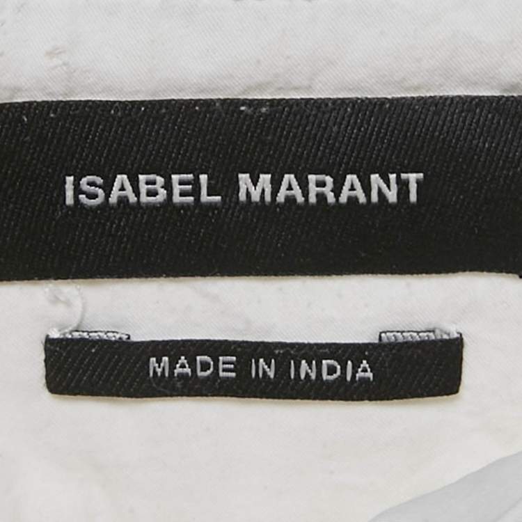 Pre Owned Isabel Marant Cotton White Ruffled Mini Skirt S