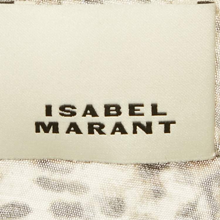 Pre Owned Isabel Marant Green Leopard Print Cotton Zewel T-Shirt S