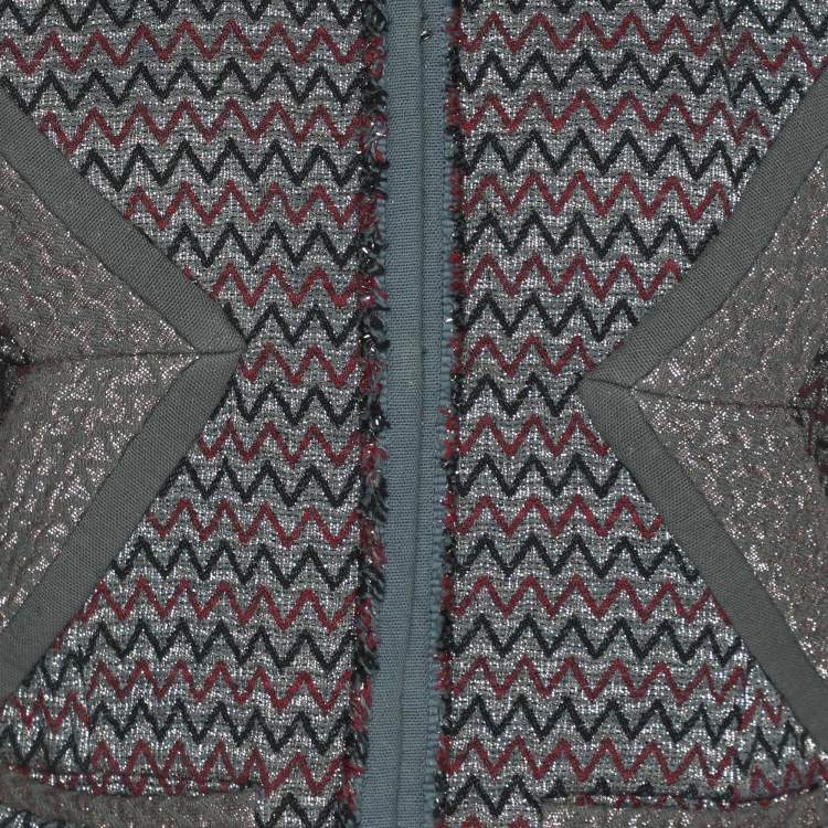 Pre Owned Isabel Marant Multicolored Patterned Lurex Knit Jacket XS