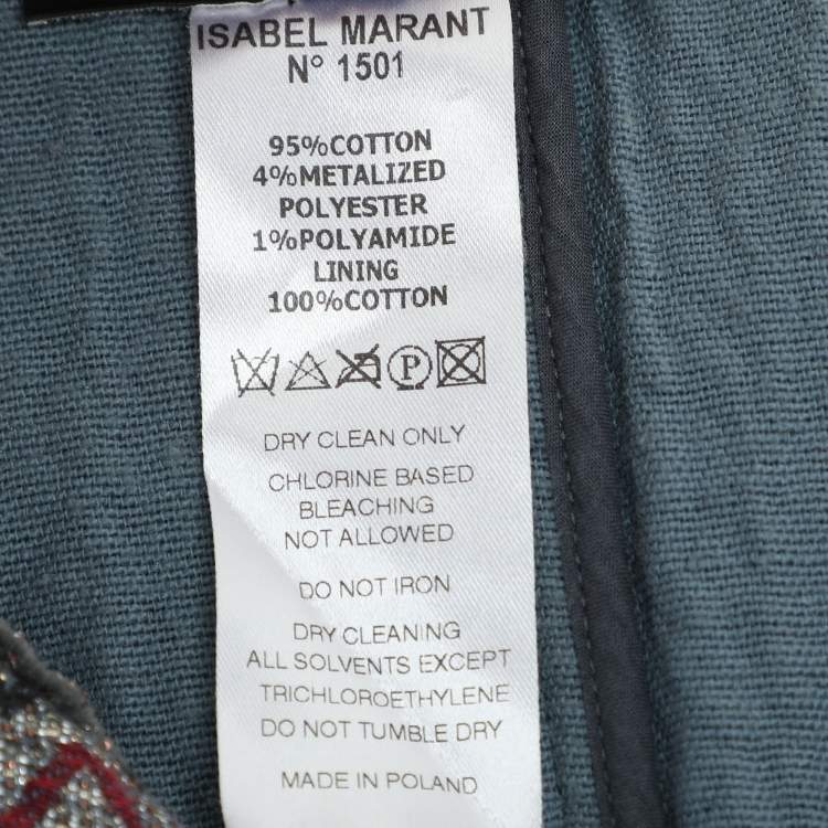 Pre Owned Isabel Marant Multicolored Patterned Lurex Knit Jacket XS