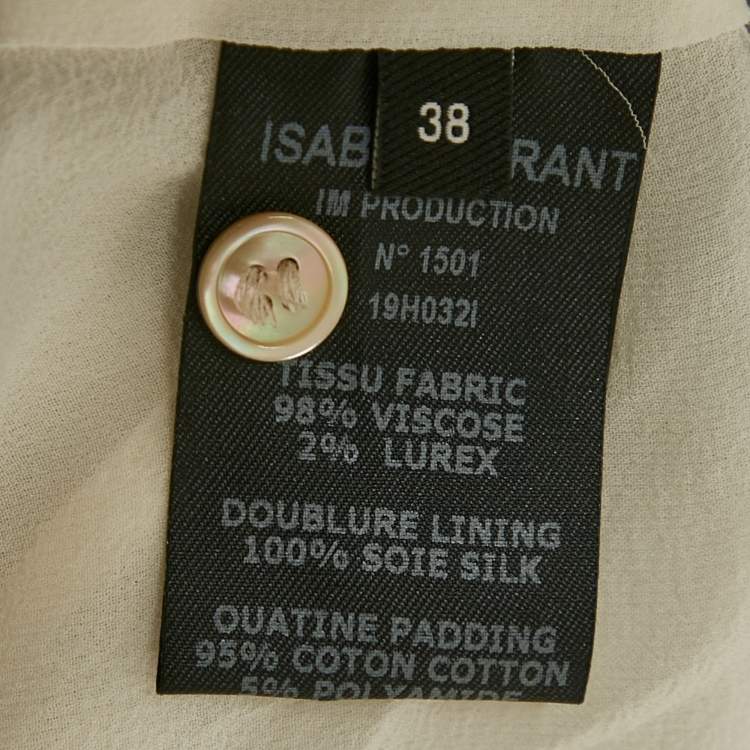 Pre Owned Isabel Marant Grey Lurex Midway Fil Coupe Top and Skirt Set M