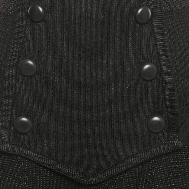 Pre Owned Isabel Marant Black Wool Knit Mini Skirt M