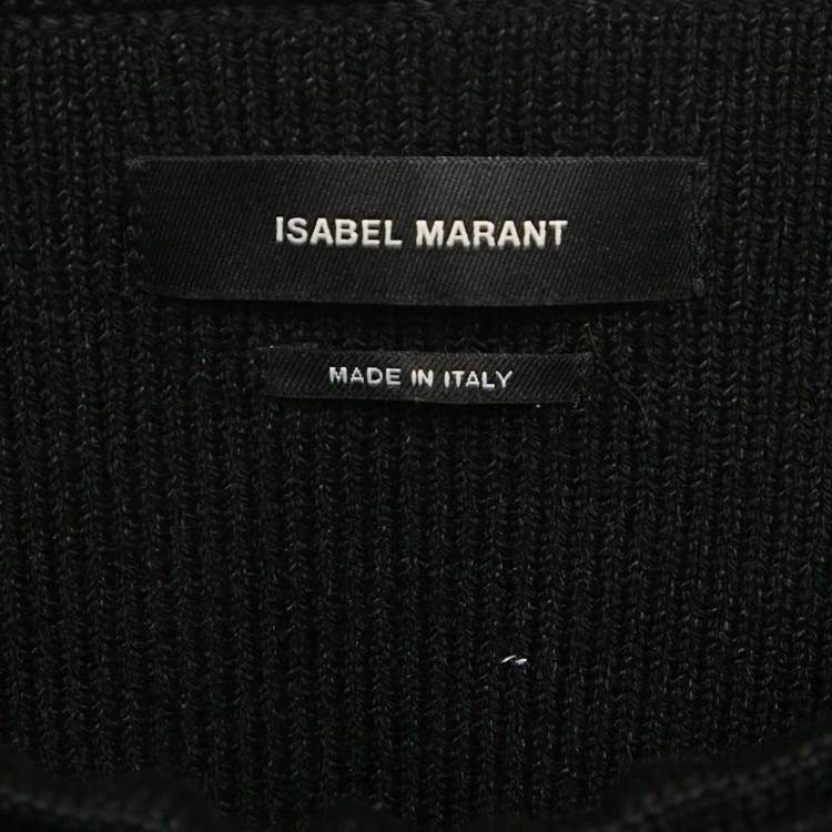 Pre Owned Isabel Marant Black Wool Knit Mini Skirt M